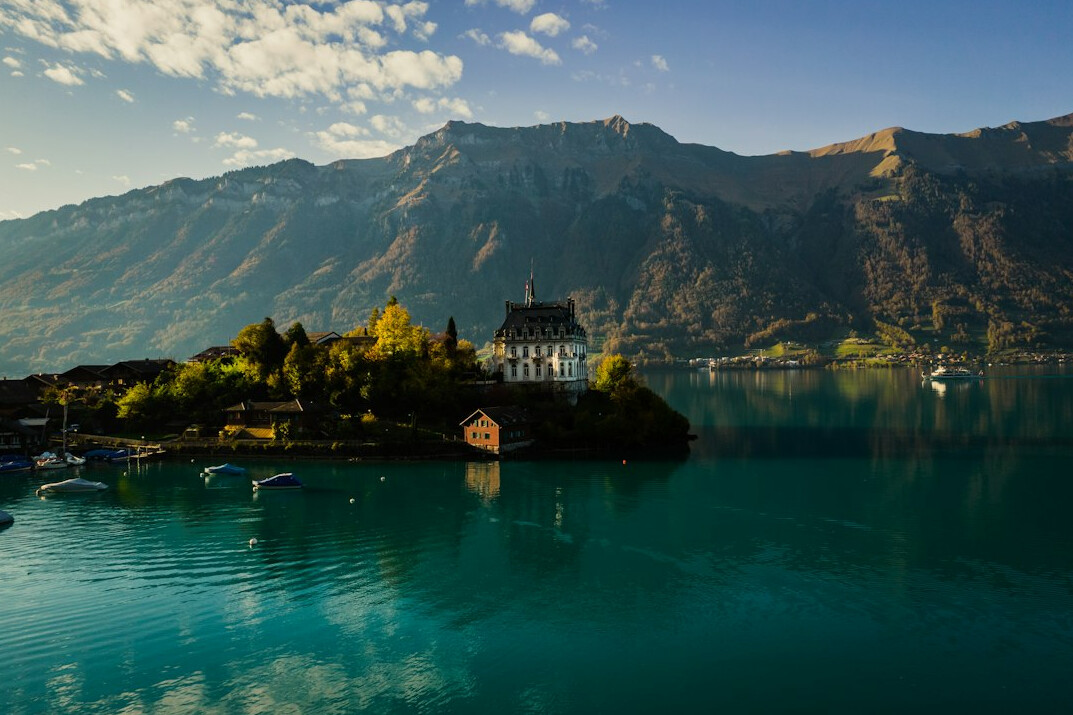 swiss lake landscape